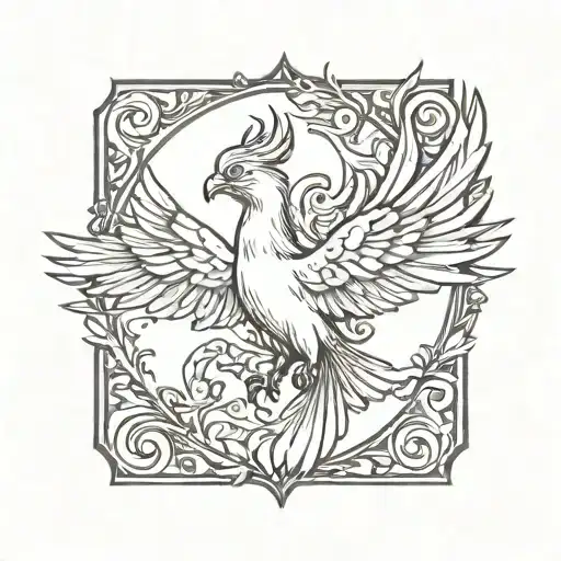 phoenix tattoo design idea