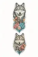wolf tattoo design idea
