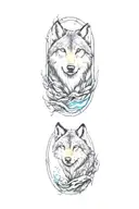 wolf tattoo design idea
