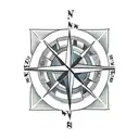Compass tattoo design idea