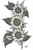 sunflower tattoo design idea