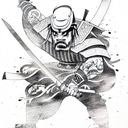 Samurai tattoo design idea