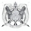 Turkey Warrior tattoo design idea