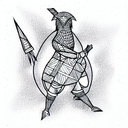Turkey Warrior tattoo design idea