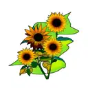 Sunflower tattoo design idea