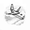 Airplane, world, grape vine, mountain tattoo design idea