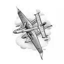 Airplane, world, grape vine, mountain tattoo design idea