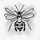Bee tattoo design idea