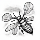 Bee tattoo design idea