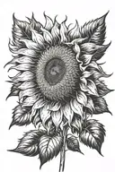 sunflower tattoo design idea