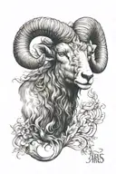 aries tattoo design idea
