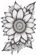 daisy tattoo design idea