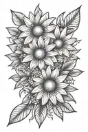 daisy tattoo design idea