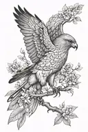 hawk tattoo design idea