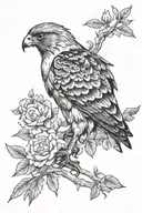 hawk tattoo design idea