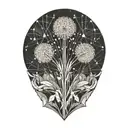 dandelion tattoo design idea