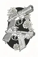 gun tattoo design idea