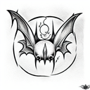 Bat tattoo design idea