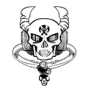 Skull tattoo design idea