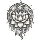 lotus tattoo design idea
