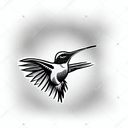 Hummingbird tattoo design idea