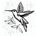 Hummingbird tattoo design idea
