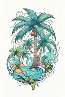 palm-tree tattoo design idea