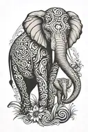 elephant tattoo design idea