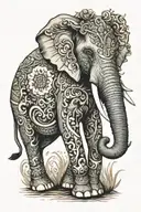 elephant tattoo design idea