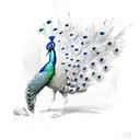 Peacock tattoo design idea