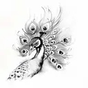 Peacock tattoo design idea