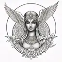 isis goddess tattoo design idea