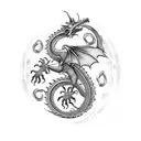 Dragon tattoo design idea