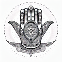 Hamsa Symbol tattoo design idea