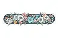 floral tattoo design idea