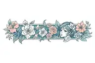 floral tattoo design idea