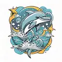 dolphin tattoo design idea