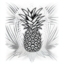 Pineapple tattoo design idea