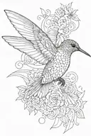 hummingbird tattoo design idea