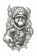 mario tattoo design idea