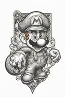mario tattoo design idea