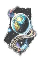 galaxy tattoo design idea