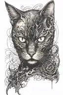 cat tattoo design idea