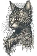 cat tattoo design idea