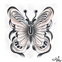 Butterfly tattoo design idea