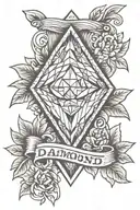 diamond tattoo design idea