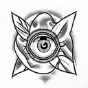 Evil Eye tattoo design idea
