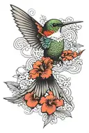 hummingbird tattoo design idea