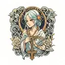 rosary tattoo design idea