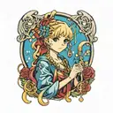 rosary tattoo design idea